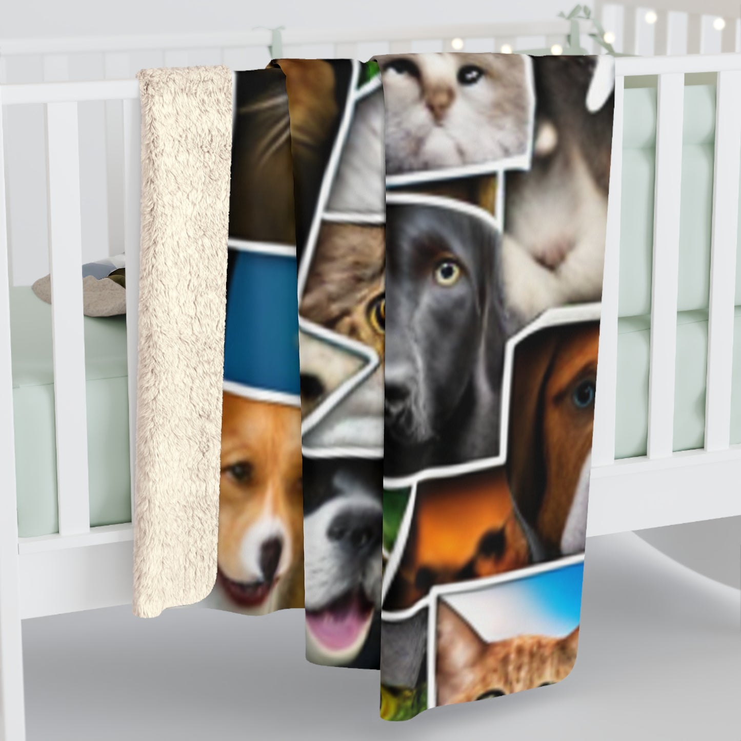 Dog and Cat Printed Fleece Blanket