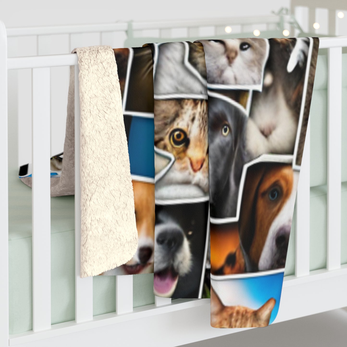 Dog and Cat Printed Fleece Blanket